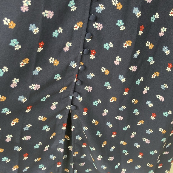 Gap MIDI dress. Navy with flower print. - Picture 3 of 4